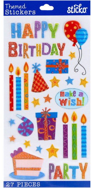 12 Pack - Sticko Themed Stickers-Birthday Party - E5238214 - 015586793857