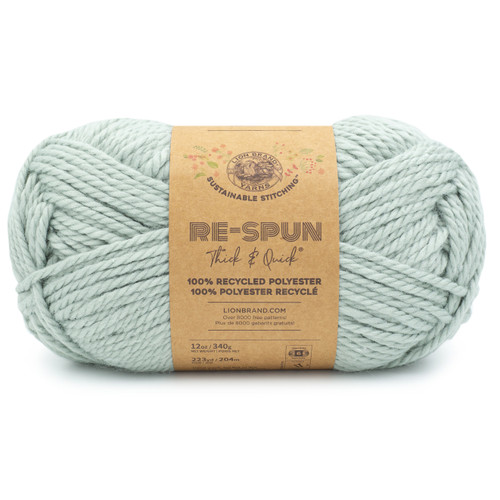 Lion Brand Re-Spun Thick & Quick Yarn-Fog - 843-151 - 023032113630