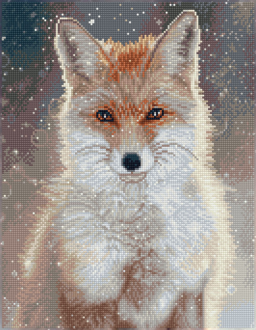 Diamond Dotz Square Diamond Art Kit 45"X35"-Snowflake Fox - DQ10032