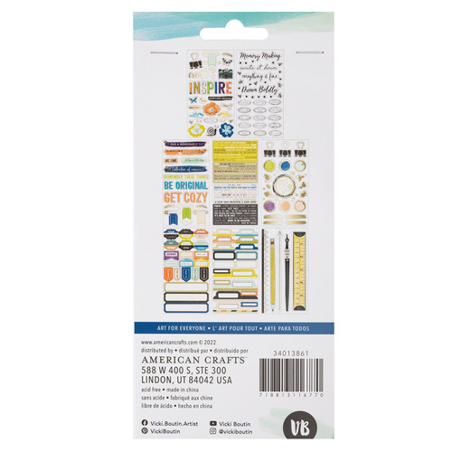 3 Pack - Vicki Boutin Print Shop Sticker Book-W/Gold Foil Accents 238/Pkg - VB013861 3 Pack - Vicki Boutin Print Shop Sticker Book-W/Gold Foil Accents 238/Pkg - VB013861