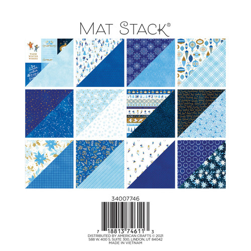 3 Pack - DCWV Double-Sided Cardstock Mat Stack 6"X6" 24/Pkg-Sparkling Snow, W/Holographic Foil - 34007746 - 718813746113