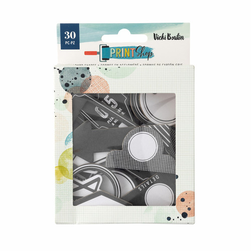 3 Pack - Vicki Boutin Print Shop Mixed Chipboard Shapes 30/Pkg- - VB013850 - 718813116664