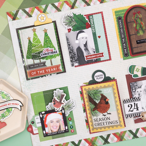 3 Pack - Vicki Boutin Evergreen & Holly Chipboard Stickers 12"X12"-Icons & Phrase - VBEH3707 3 Pack - Vicki Boutin Evergreen & Holly Chipboard Stickers 12"X12"-Icons & Phrase - VBEH3707