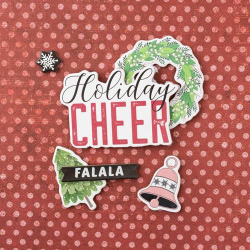 3 Pack - Vicki Boutin Evergreen & Holly Chipboard Stickers 12"X12"-Icons & Phrase - VBEH3707 3 Pack - Vicki Boutin Evergreen & Holly Chipboard Stickers 12"X12"-Icons & Phrase - VBEH3707