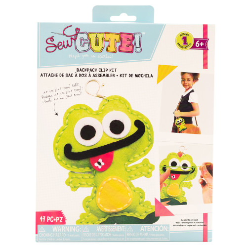 3 Pack - Colorbok Sew Cute! Felt Keychain-Frog - 34004927 - 718813409438