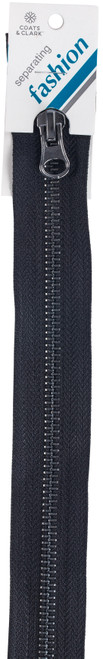 2 Pack - Coats Gunmetal Separating Zipper 24"-Black - F69 24-0900 - 073650016356