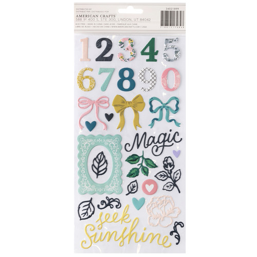 Maggie Holmes Woodland Grove Thickers Stickers 63/Pkg-Dream Chaser Phrase/Puffy - MH021899 Maggie Holmes Woodland Grove Thickers Stickers 63/Pkg-Dream Chaser Phrase/Puffy - MH021899