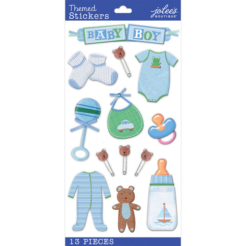 6 Pack - Jolee's Boutique Themed Stickers-Baby Boy Mixed - E5030153 - 015586793543