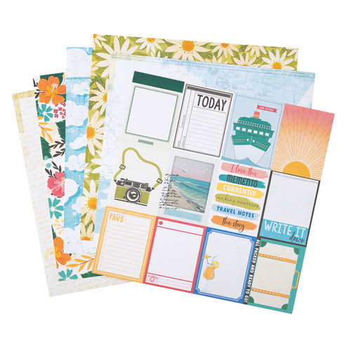American Crafts Double-Sided Paper Pad 12"X12" 48/Pkg-Vicki Boutin Where To Next - VB014108