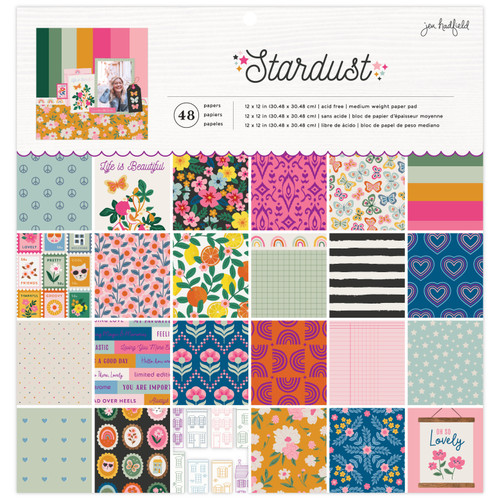 American Crafts Single-Sided Paper Pad 12"X12" 48/Pkg-Jen Hadfield Stardust - JH013816 - 718813173216