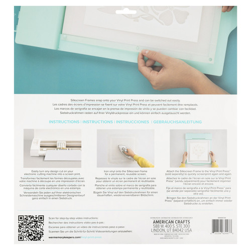 We R Vinyl Print Press Silkscreen Frames 4/Pkg- - 60000730 We R Vinyl Print Press Silkscreen Frames 4/Pkg- - 60000730