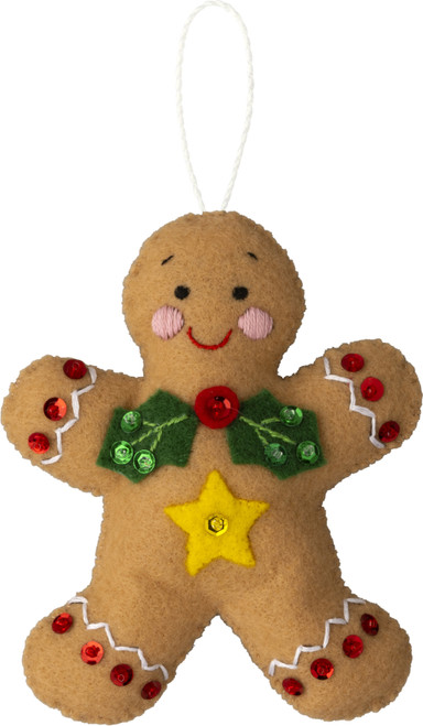 Bucilla Felt Ornaments Applique Kit Set Of 6-Holiday Favorites - 89577E - 046109895772