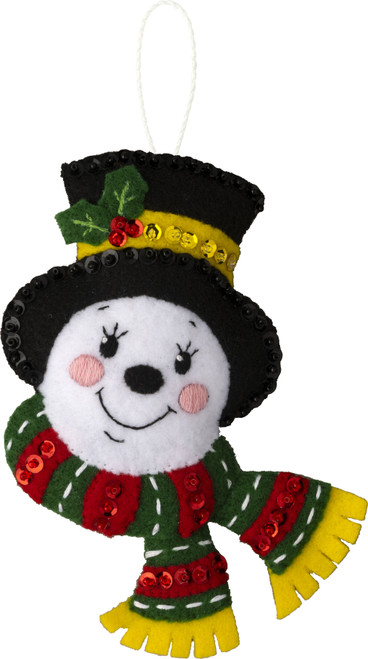 Bucilla Felt Ornaments Applique Kit Set Of 6-Holiday Favorites - 89577E