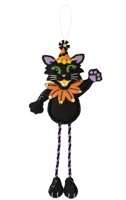 Bucilla Felt Ornaments Applique Kit Set Of 4-Halloween Squad - 89647E