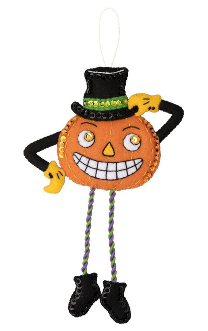 Bucilla Felt Ornaments Applique Kit Set Of 4-Halloween Squad - 89647E Bucilla Felt Ornaments Applique Kit Set Of 4-Halloween Squad - 89647E