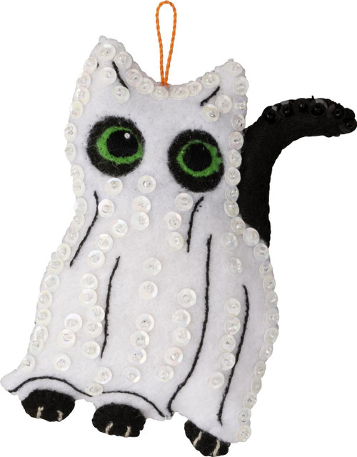 Bucilla Felt Ornaments Applique Kit Set Of 6-Purrfectly Spooky - 89649E Bucilla Felt Ornaments Applique Kit Set Of 6-Purrfectly Spooky - 89649E