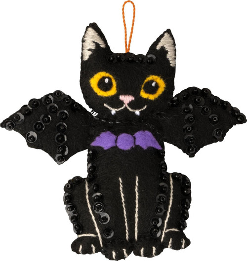 Bucilla Felt Ornaments Applique Kit Set Of 6-Purrfectly Spooky - 89649E Bucilla Felt Ornaments Applique Kit Set Of 6-Purrfectly Spooky - 89649E