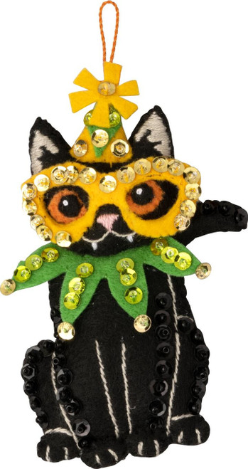 Bucilla Felt Ornaments Applique Kit Set Of 6-Purrfectly Spooky - 89649E Bucilla Felt Ornaments Applique Kit Set Of 6-Purrfectly Spooky - 89649E