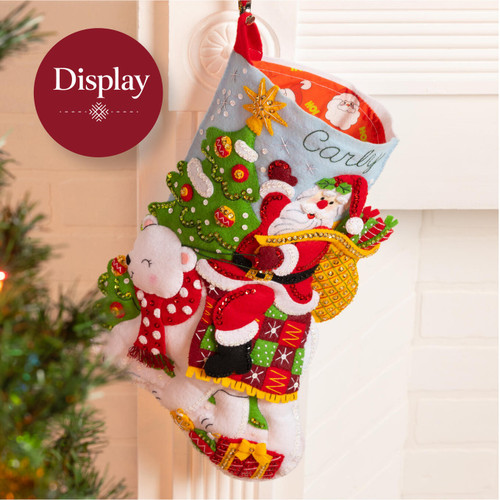 Bucilla Felt Stocking Liners For 18" Stockings-Santa - SL896-75E Bucilla Felt Stocking Liners For 18" Stockings-Santa - SL896-75E