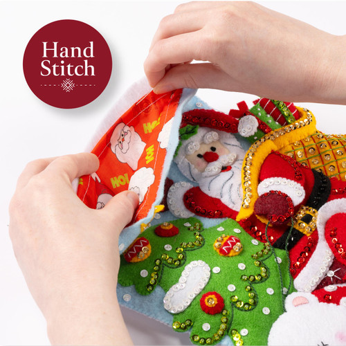 Bucilla Felt Stocking Liners For 18" Stockings-Santa - SL896-75E Bucilla Felt Stocking Liners For 18" Stockings-Santa - SL896-75E
