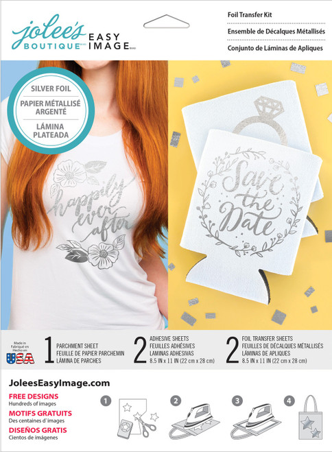 Jolee's Boutique Easy Image Foil Transfer Kit 5/Pkg-Silver - 8600163 - 015586001631