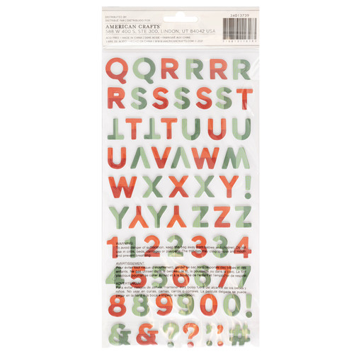 Mittens & Mistletoe Thickers Stickers 146/Pkg-Warm & Cozy Alphabet - CPMM3739