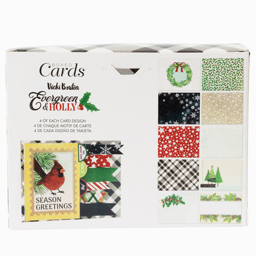 American Crafts A2 Cards W/Envelopes (4.375"X5.75") 40/Box-Vicki Boutin Evergreen & Holly - VBEH3720 American Crafts A2 Cards W/Envelopes (4.375"X5.75") 40/Box-Vicki Boutin Evergreen & Holly - VBEH3720