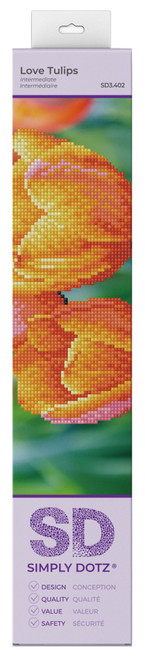 Diamond Dotz Simply Dotz Diamond Art Kit 13.8"X10.6"-Love Tulips - SD3402 - 4895225925520