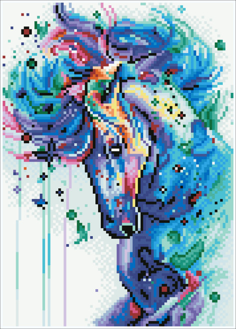 Diamond Dotz Simply Dotz Diamond Art Kit 9.9"X13.8"-Mystical Stallion - SD4404
