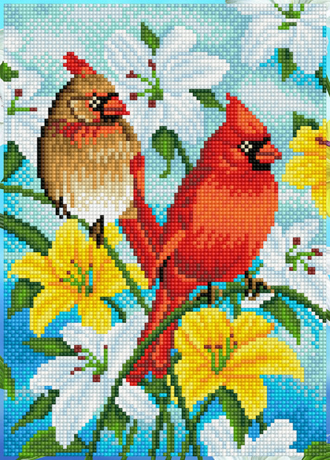 Diamond Dotz Simply Dotz Diamond Art Kit 9.9"X13.8"-Cardinal Family - SD4408 Diamond Dotz Simply Dotz Diamond Art Kit 9.9"X13.8"-Cardinal Family - SD4408