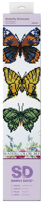 Diamond Dotz Simply Dotz Diamond Art Kit 16.1"X16.1"-Butterfly Showcase - SD6404 - 4895225925780