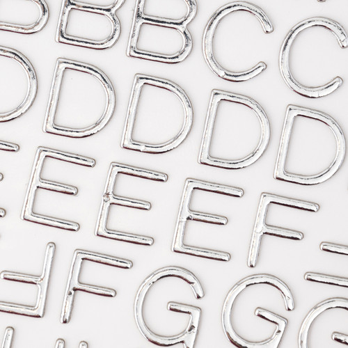 3 Pack - American Crafts Foil Alphabet Stickers-Hardcover-Silver, 198/Pkg - 53284 3 Pack - American Crafts Foil Alphabet Stickers-Hardcover-Silver, 198/Pkg - 53284