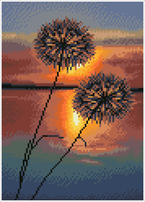 Diamond Dotz Simply Dotz Diamond Art Kit 9.9"X13.8"-Evening Lake - SD4405