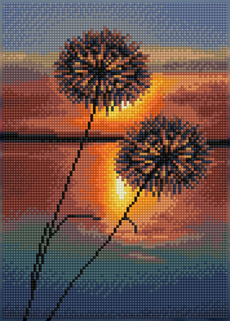 Diamond Dotz Simply Dotz Diamond Art Kit 9.9"X13.8"-Evening Lake - SD4405 Diamond Dotz Simply Dotz Diamond Art Kit 9.9"X13.8"-Evening Lake - SD4405