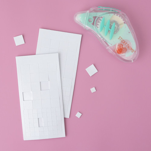 Sticky Thumb Dimensional Adhesive Foam 272/Pkg-White Tabs, Square - 60000326 Sticky Thumb Dimensional Adhesive Foam 272/Pkg-White Tabs, Square - 60000326