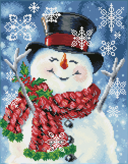 Diamond Dotz Diamond Art Kit-Joyful Jolly Snowman - DD9067 Diamond Dotz Diamond Art Kit-Joyful Jolly Snowman - DD9067