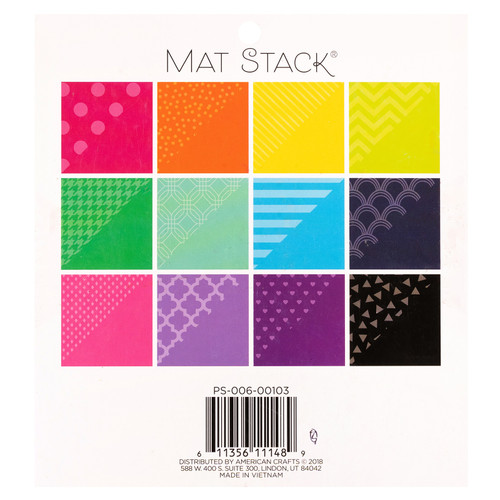 2 Pack - DCWV Double-Sided Cardstock Stack 6"X6" 48/Pkg-Bright Patterns, 12 Colors/4 Each - PS006103 2 Pack - DCWV Double-Sided Cardstock Stack 6"X6" 48/Pkg-Bright Patterns, 12 Colors/4 Each - PS006103