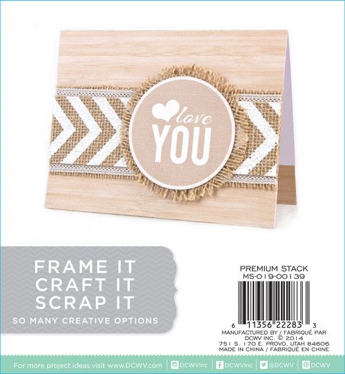 3 Pack - DCWV Single-Sided Specialty Stack 6"X6" 16/Pkg-Printed Burlap, 8 Designs/2 Each - MS019139