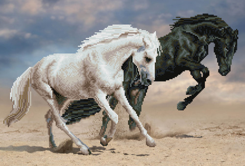 Diamond Dotz Simply Dotz Diamond Art Kit 24.4"X16.5"-Horse Play - SD7403 Diamond Dotz Simply Dotz Diamond Art Kit 24.4"X16.5"-Horse Play - SD7403