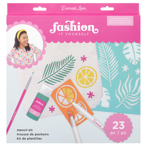Damask Love Fabric Stencil Kit- - 34011364 - 718813979894