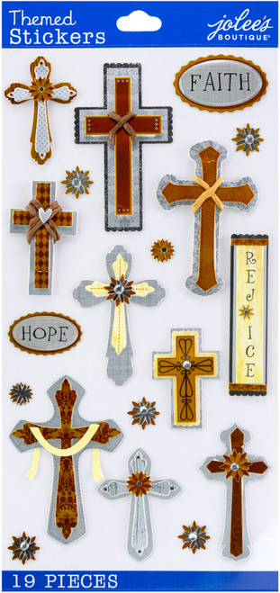 Jolee's Boutique Themed Stickers-Faith Hope Rejoice - E5030157 - 015586793581