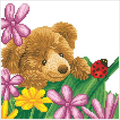 Diamond Dotz Diamond Art Kit 12"X12"-Honey Pot Bear Hide & Seek - DD6033