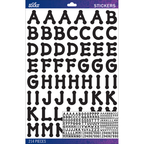 3 Pack - Sticko Alphabet Stickers-Black Dot Large - E5290157 - 015586817119