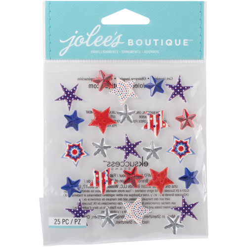 3 Pack - Jolee's Boutique Dimensional Stickers-Patriotic Stars - E5021736 - 015586985962