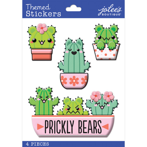 Jolee's Boutique Themed Stickers-Dimensional Prickly Bears - E8600123 - 015586001235