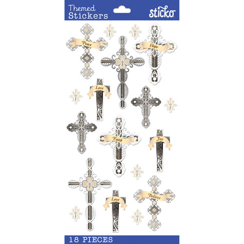 Sticko Themed Stickers-Inspiration Words And Crosses - E5238047 - 015586786248