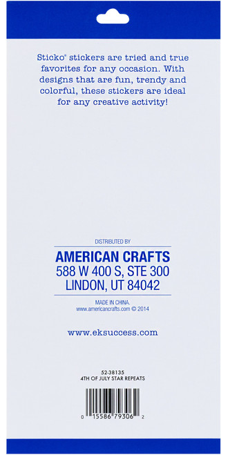 Sticko Themed Stickers-4th Of July Star - E5238135