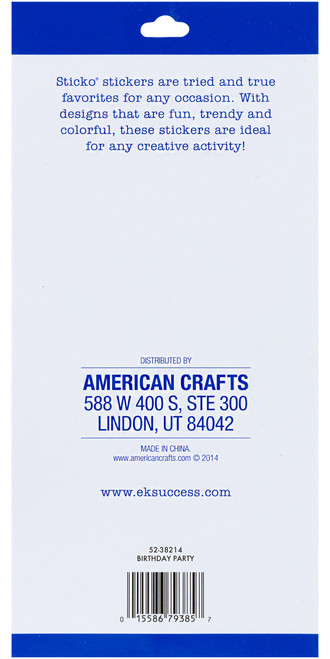 Sticko Themed Stickers-Birthday Party - E5238214