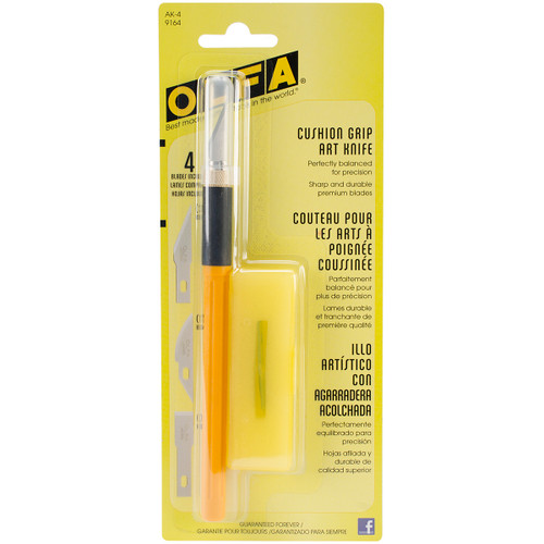 OLFA Cushion Grip Art Knife 5.75"-With 4 Blades - 9164 - 091511600322 OLFA Cushion Grip Art Knife 5.75"-With 4 Blades - 9164 - 091511600322