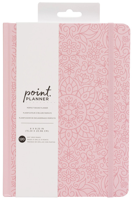 AC Point Planner Perfect Bound Planner 6"X8"-Pink Floral - Dot Grid - 120 Sheets - 99001199 - 718813921497
